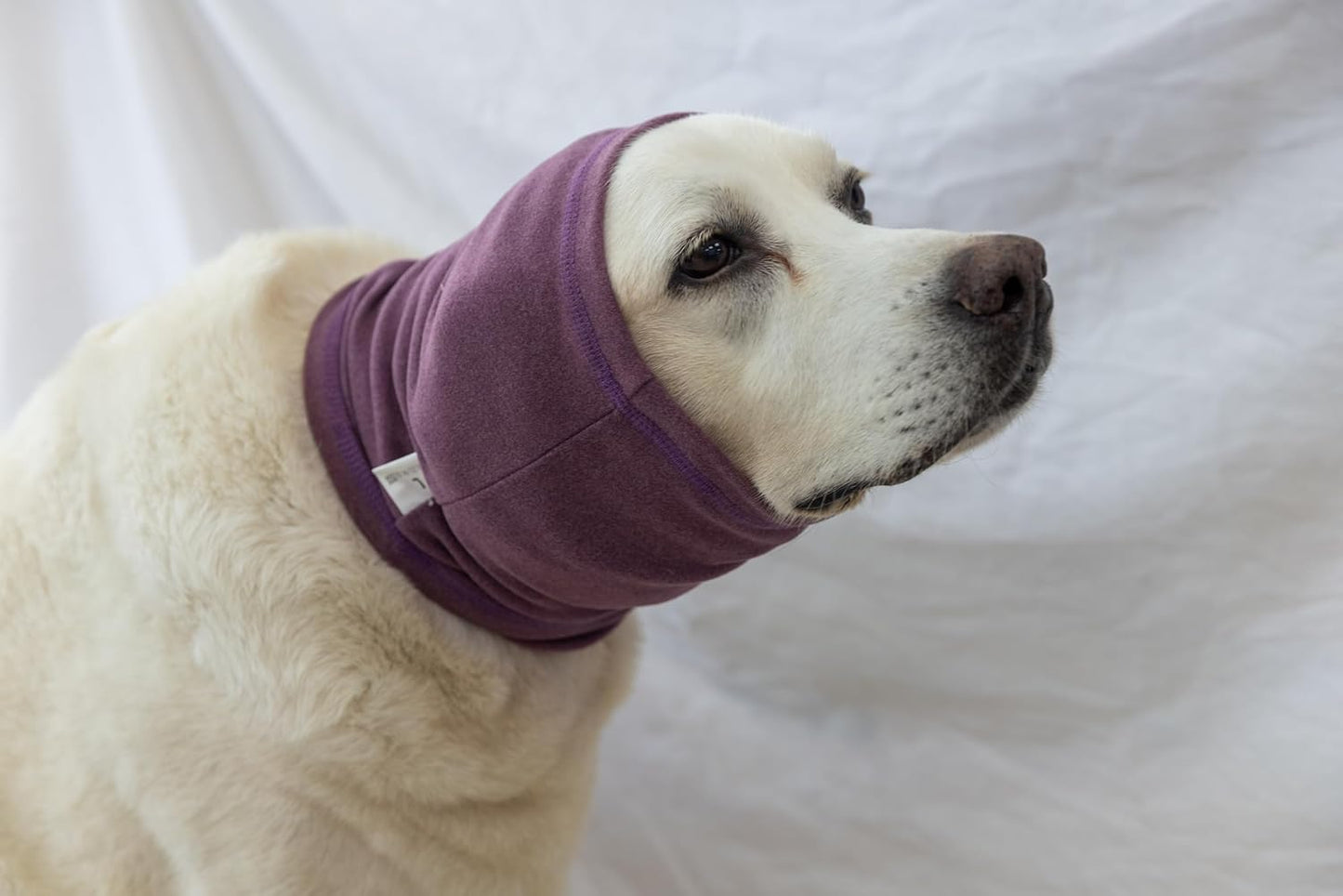 Dog Anxiety Ear Cover, Dedication Ear Wrap Dogs Anxiety Relief – Noise Canceling for Fireworks, Thunderstorms, Pet Grooming & Force Drying(Pail Lilac L)