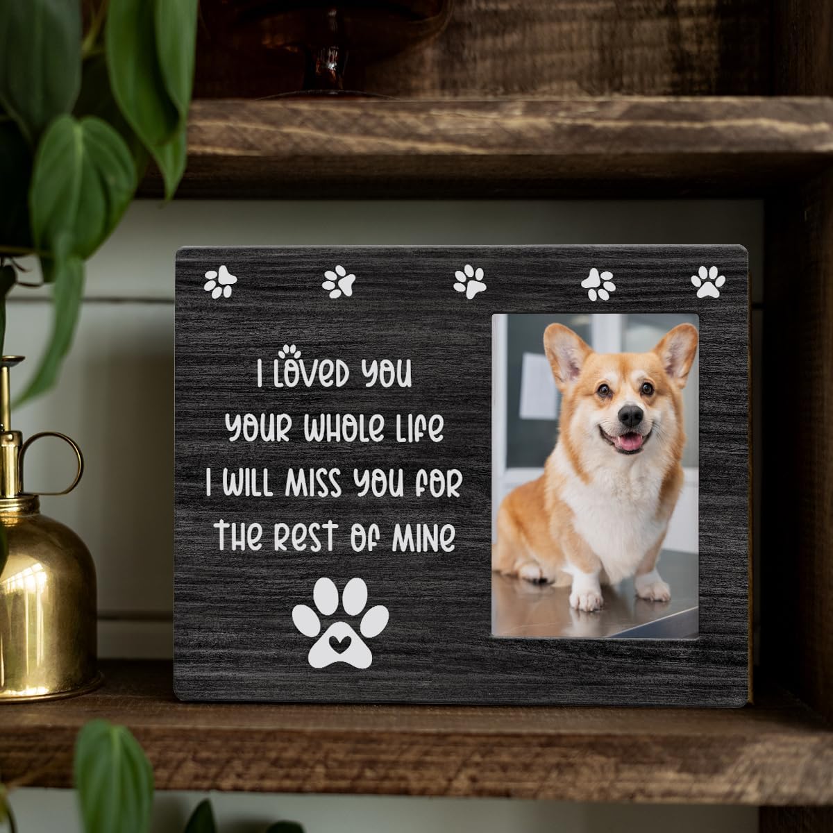 Pet Memorial Gifts for Dogs, Cat Memorial Gifts for Loss Of Cat, Pet Loss Sympathy Gift Picture Frame, Pet Loss Gifts, Pet Remembrance Gift Dog Cat Memorial Photo Frame for Wall Desk Shelf Table Decor