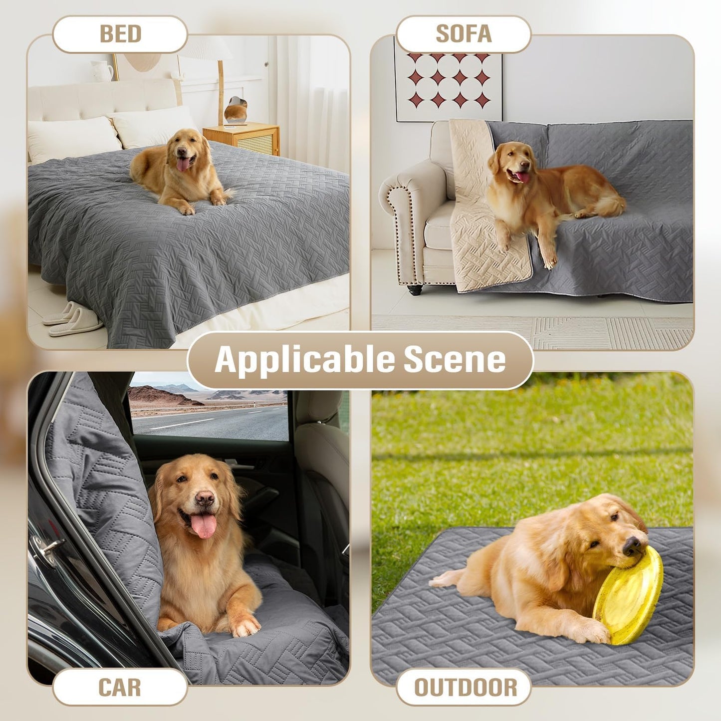 Dog Bed Cover for Pets - 30X70 Inches Blankets Rug Pads for Couch Protection Waterproof Bed Covers Dog Blanket Furniture Protector Reusable Changing Pad