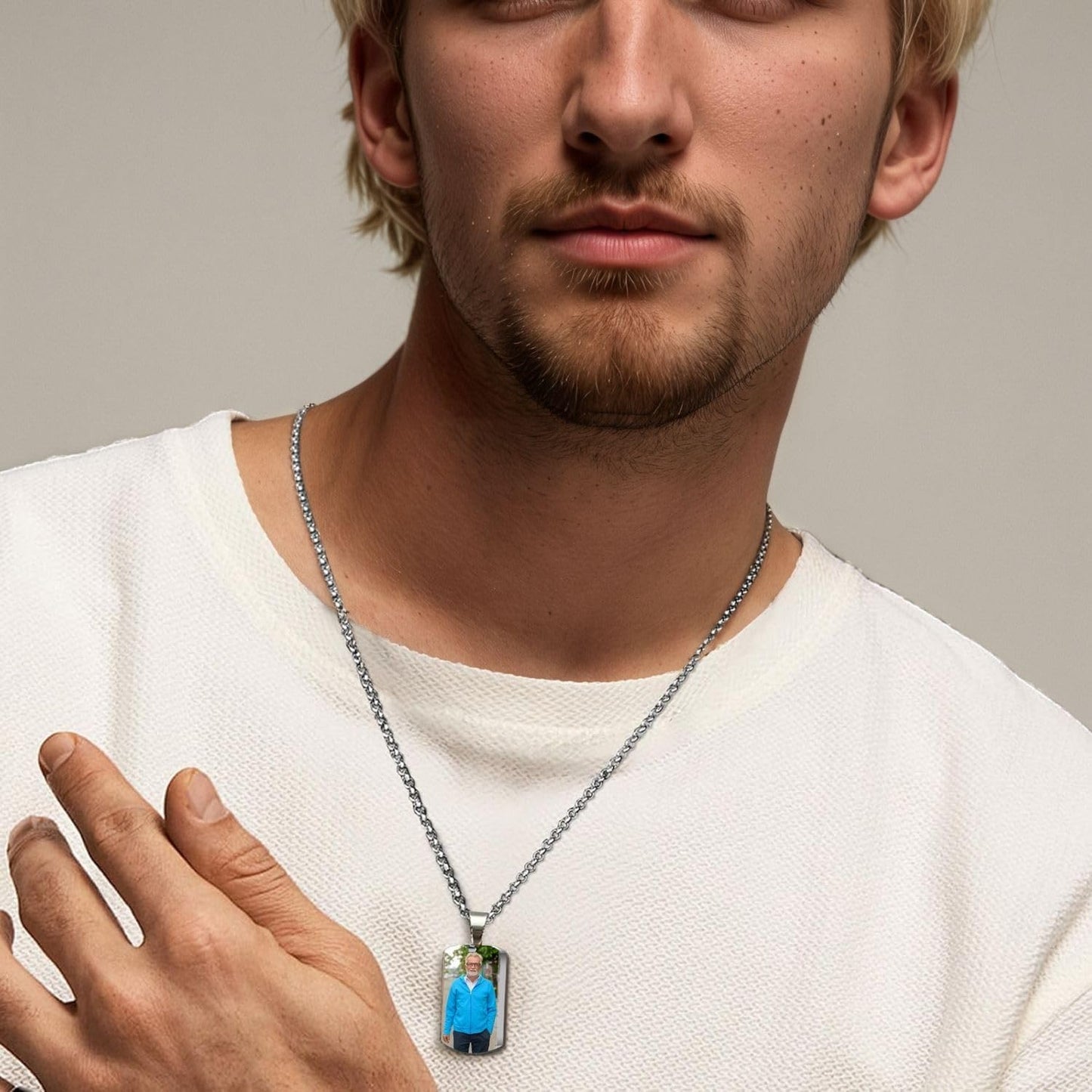 Personalized Ashes Necklace for Men Women Pet Custom Photo Text Urn Necklace Customized Engraving Holder Memorial Cremation Jewelry Keepsake Memorial Gifts