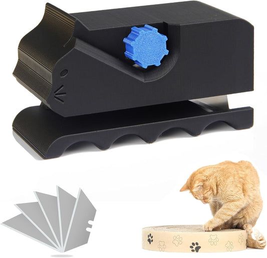 Cardboard Strip Cutter for Cat Scratchers, with 6pcs Blade,3D Printed Card Board Cutter Kids DIY Cat Scratchers Cardboard Strip Tool Machine for Cat Love