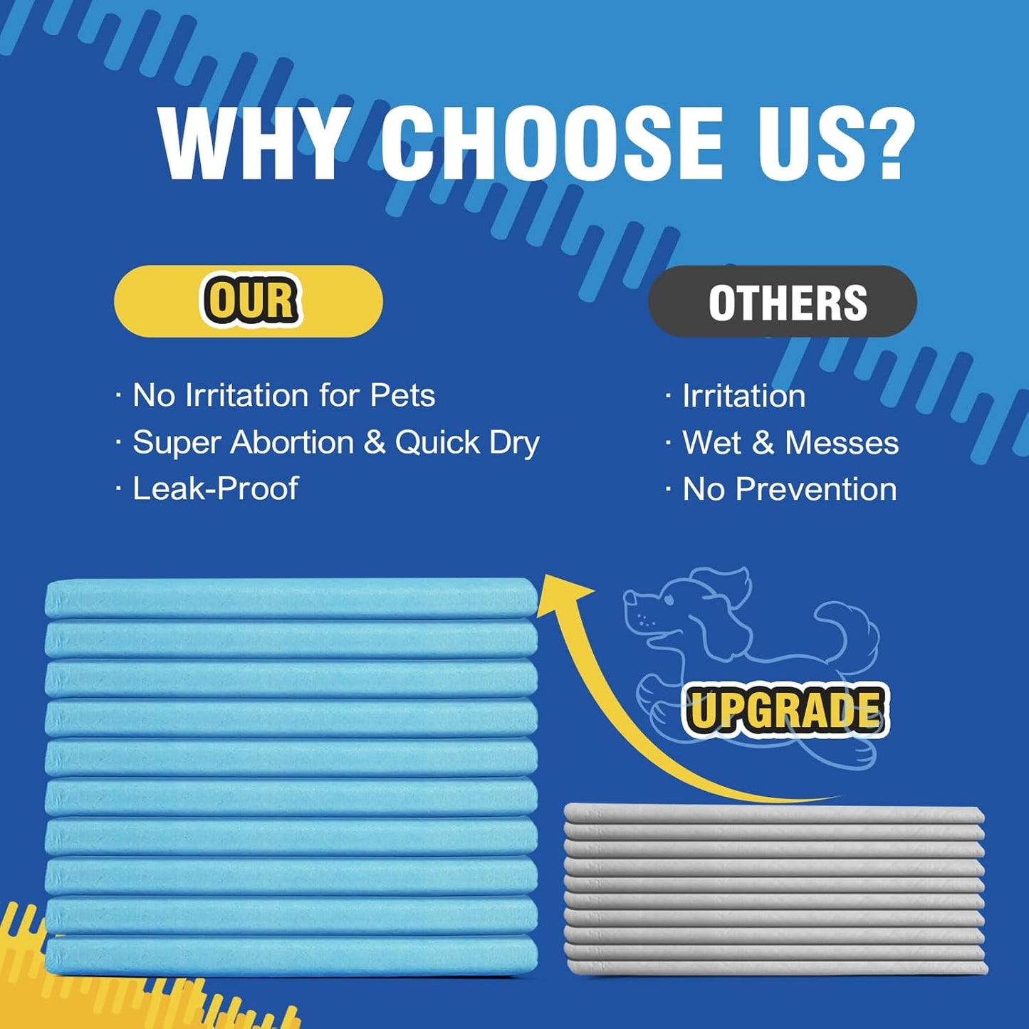 Extra Large Doggie Pee Pad, 30”x30” Thicken Dog Pee Pads, 60 Count XL Doggy Pads Leak-Proof, Super Absorbent Puppy Pee Pads for Dogs, Soft Training Pet Pads for Dogs Cats Rabbits