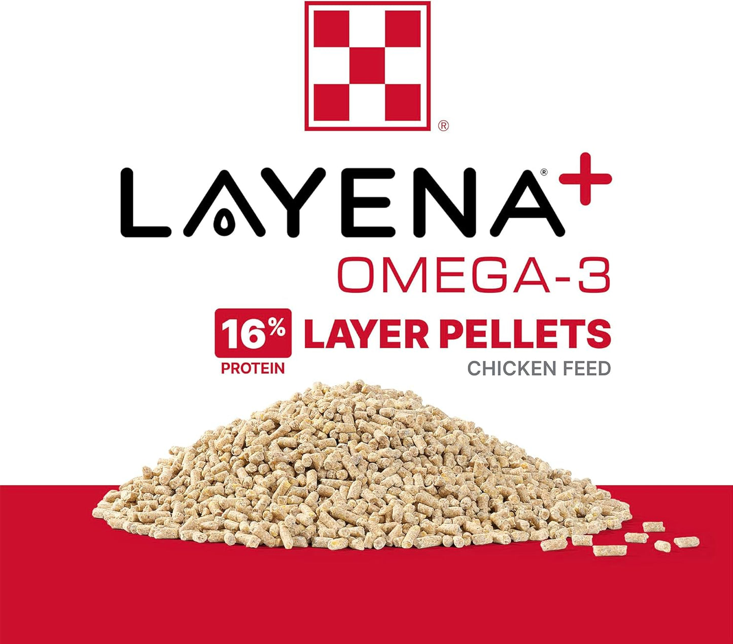 Purina® Layena®+ Omega-3 Chicken Feed Pellets, 40 Pound Bag