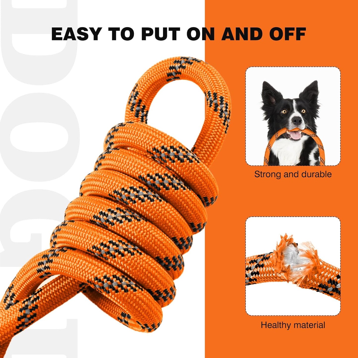 lynxking Slip Lead Dog Leash Reflective, Heavy Duty Comfortable Strong Rope for Large Medium Small Dogs No Pull Pet Training (Orange, Small 3/8in x 6ft-Slip Lead)
