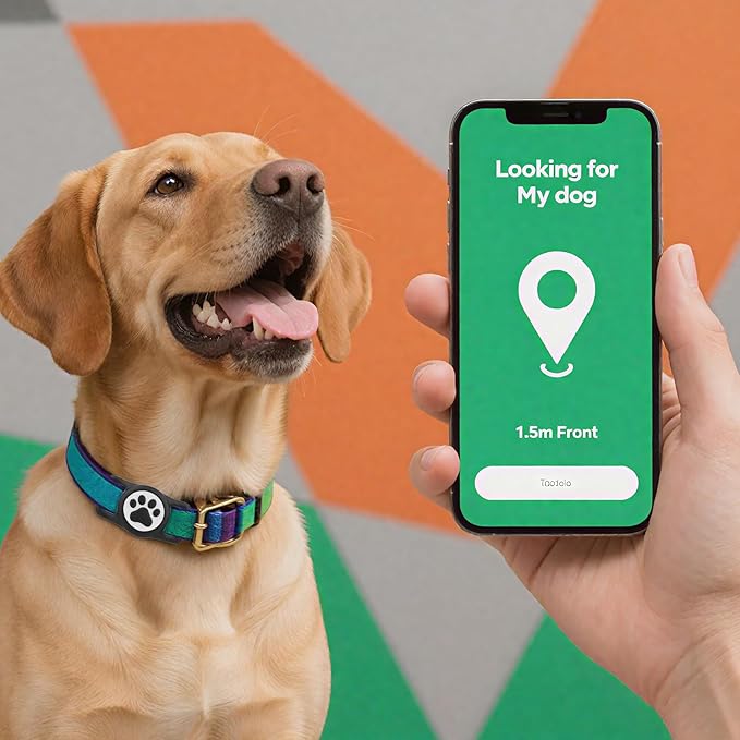 Dog Airtag Holder,[2-Pack] IP68 Waterproof AirTag Holder for Dog & Cat Collars,Silicone Air Tags Case for Pet Collars (Black+Black)