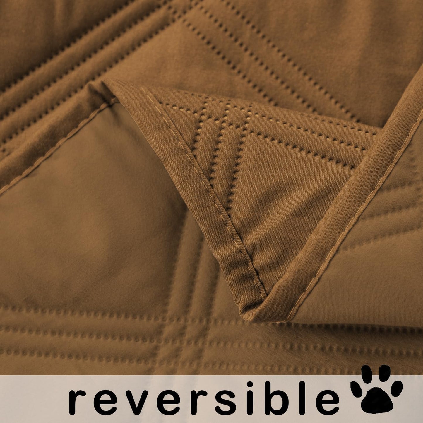 fuguitex Waterproof Dog Blanket Reversible for Small Dogs Resistant Leakproof Washable Couch Cushion Bed Protector Cover for Indoor Furniture Pet Friendly（30"*53",Brown+Brown