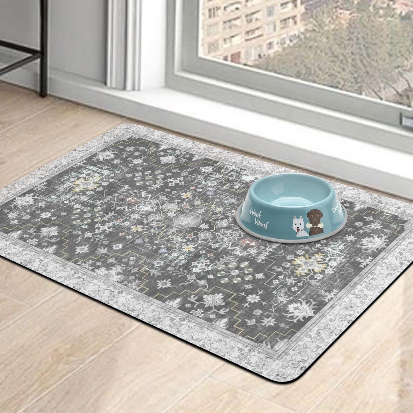 Pet Food Mats for Floor, Absorbent Dog Mat for Food and Water Dispenser Mat, Dog Food Mat Quick Dry Cat Food Mat Pet Supplies