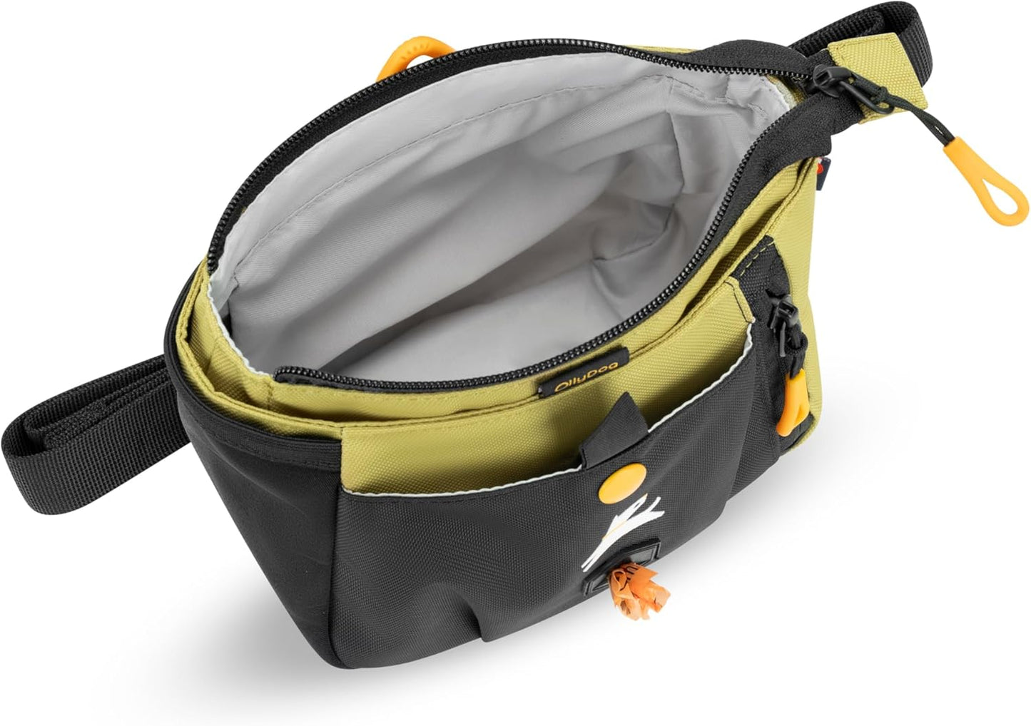 OllyDog Backcountry Day Bag | Hands-Free Dog Training Treat Pouch | Fanny/Hip Pack with Zipper Closure & Built-in Poop Bag Dispenser | Removable Waist Clip (Alchemy)