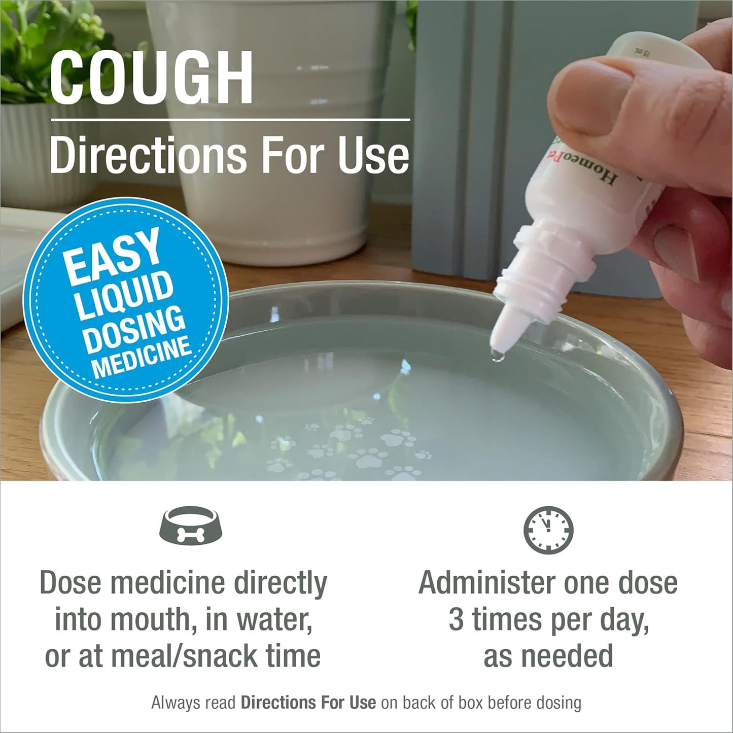 HomeoPet Cough, Safe and Natural Cough Supplement for Dogs, Cats, and Small Pets, 15 Milliliters