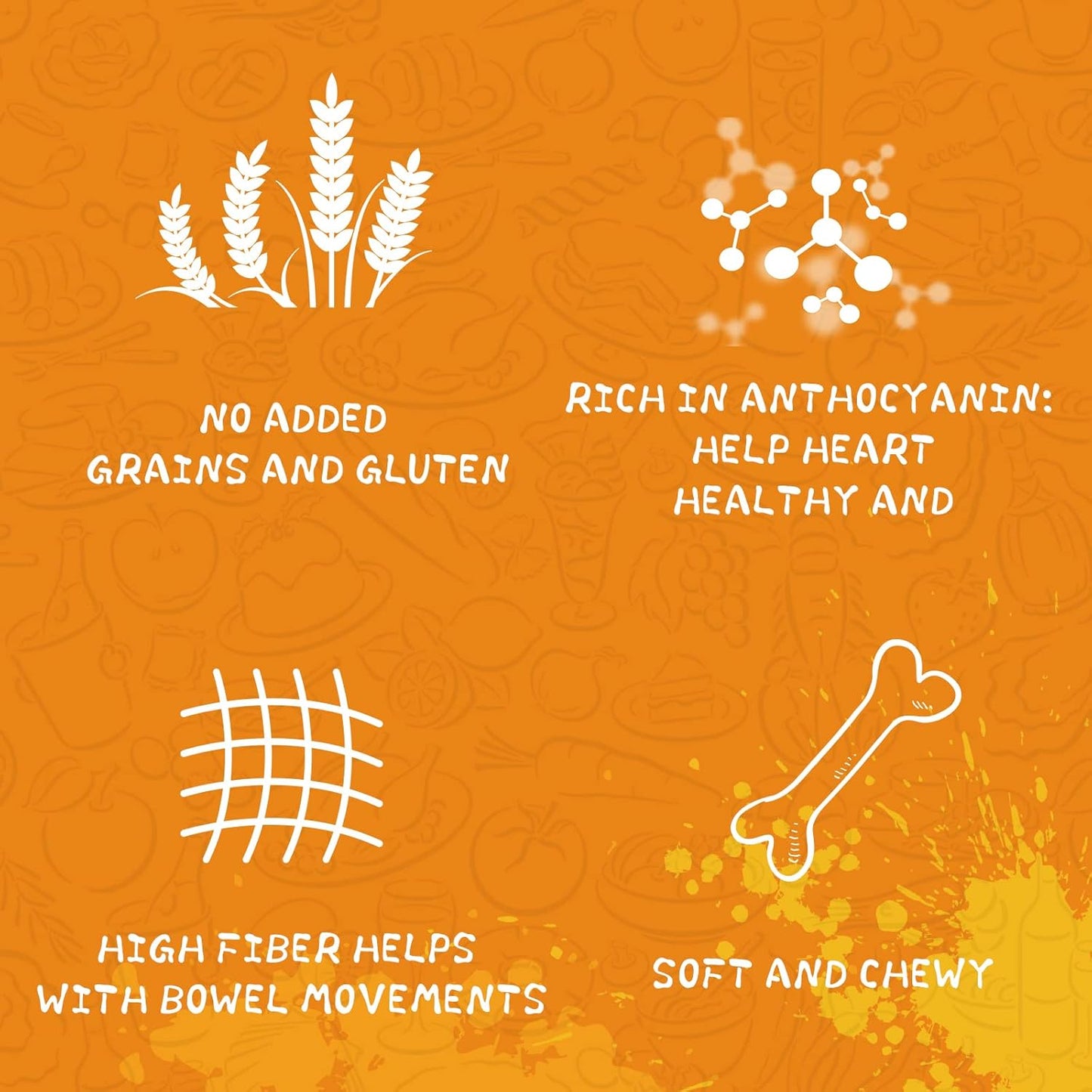 Chicken Sweet Potato Dog Treats, Double Sweet Potato Chews with Taurine, Healthy Pet Snacks for Large Dog, 12.5 oz