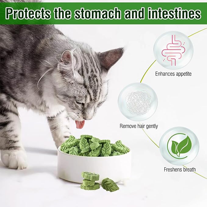 50g/1.76oz Cat Grass Treats, Cat Grass Teething Stick for Hairball Remove and Teeth Cleaning, Edible Cats Grass Stick Snack
