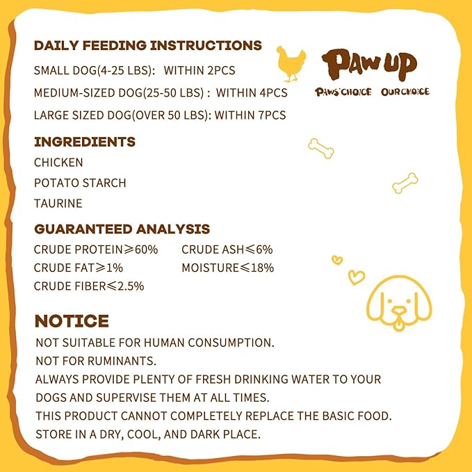 Chicken Jerky Crisp Flakes for Dog Treats, 1% Taurine Added, 6oz (170g), Chip Jerky, High Protein Chicken Dog Training Rewards, Rawhide-Free, Gluten-Free