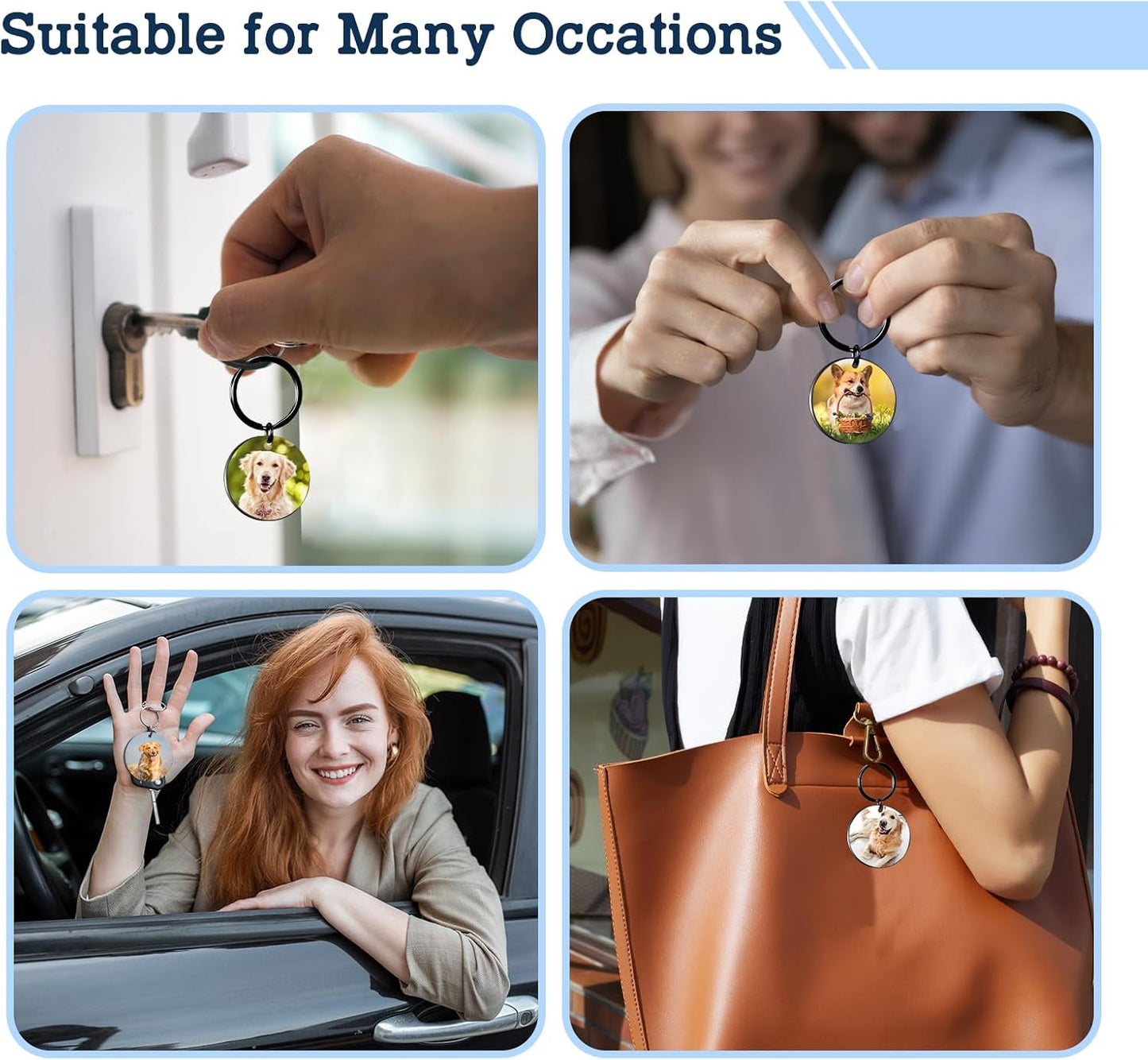 Dog Memorial Gifts for Loss of Dog, Custom Dogs Cat Memorial Keychain with Picture, Sympathy Gift for Loss of Pet Cat, Pet Remembrance Pass Away Gifts, Personalized Gift for Cats Dogs Pets Lover