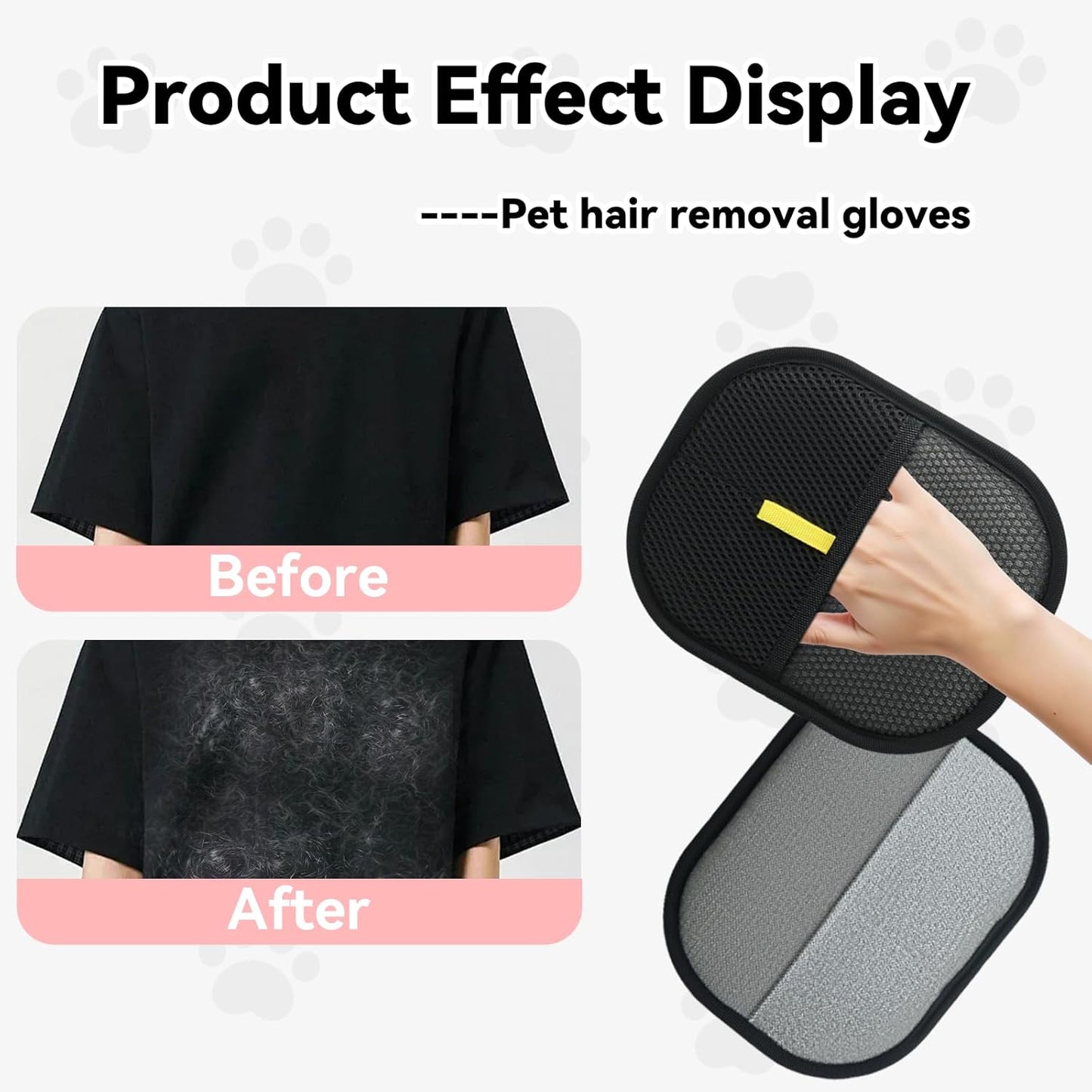 Cat and Dog Flea Comb with Pet Hair Removal Glove, Portable Pet Cleaning Set for Massage and Grooming, Deshedding, Fur Cleaning (4-PCS)