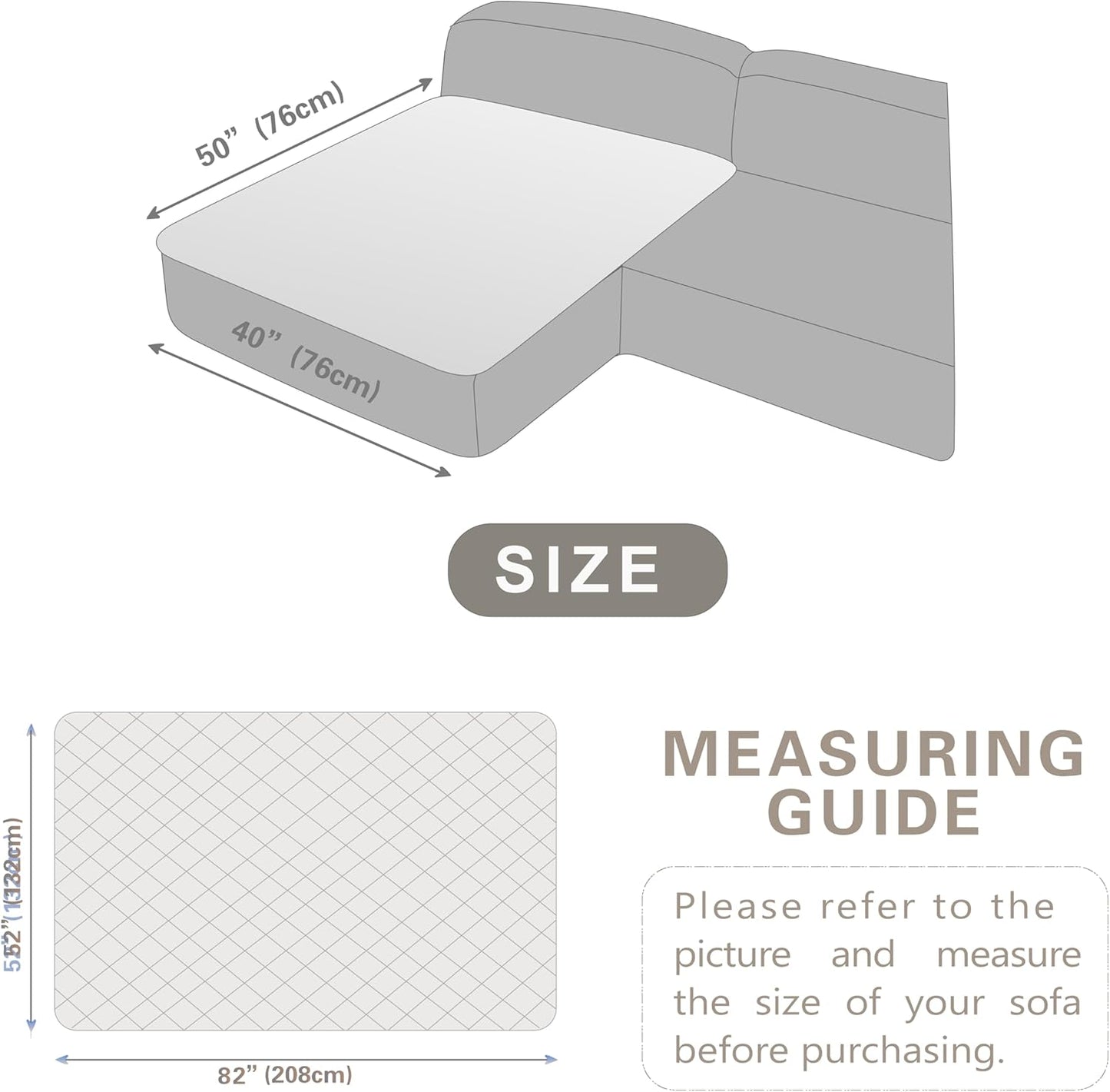 Dogs/Cats Bed Mats, Dog Pad Washable Removable Couch Cover with Anti-Slip Back, Plush Long Fur Mat, Perfect for Small, Medium and Large Dogs.(Light Gray-Bubble, 40"x50")