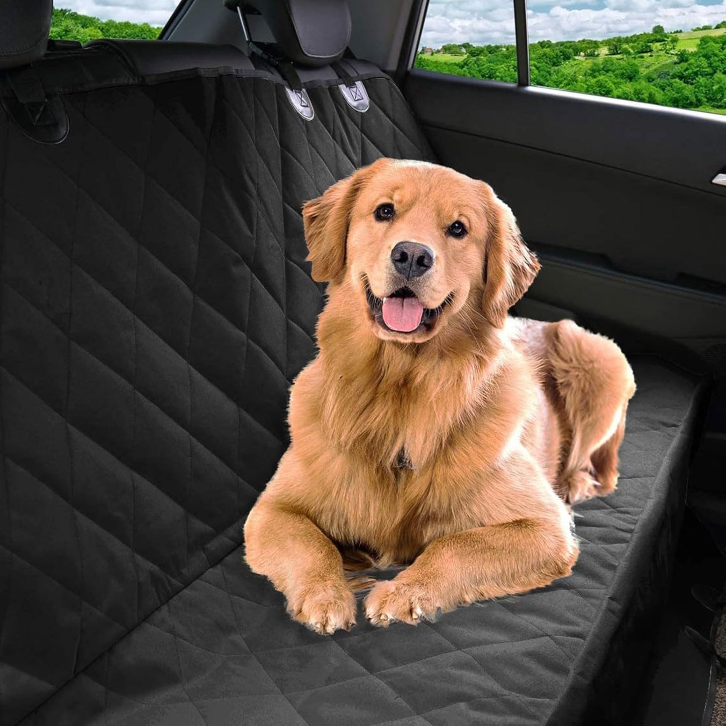 STARVAST Dog Car Seat Cover for Back Seat, Waterproof Pet Bench Seat Cover, Nonslip Back Seat Cover Soft Dog Seat Covers for Kids & Pets, Universal Backseat Cover for Cars,Trucks & SUVs