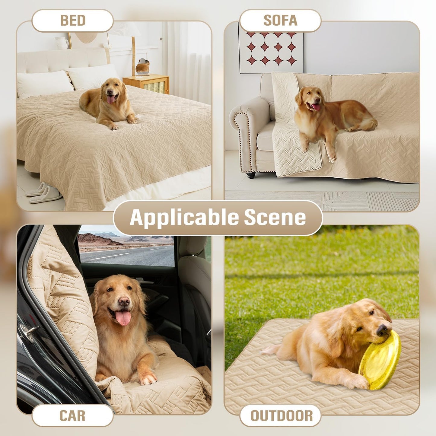 Dog Bed Cover for Pets - Blankets Rug Pads for Couch Protection Waterproof Bed Covers Dog Blanket Furniture Protector Reusable Changing Pad