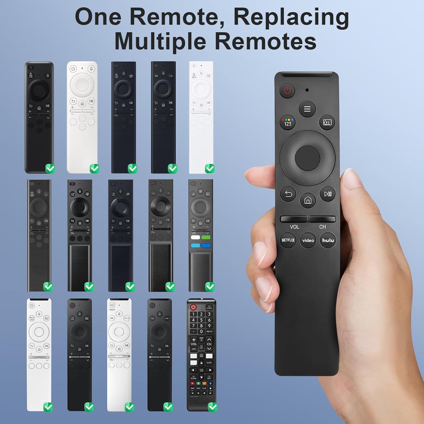 【Pack of 2】 for Samsung Smart TV Remote Control Replacement,Universal for All Samsung TVs