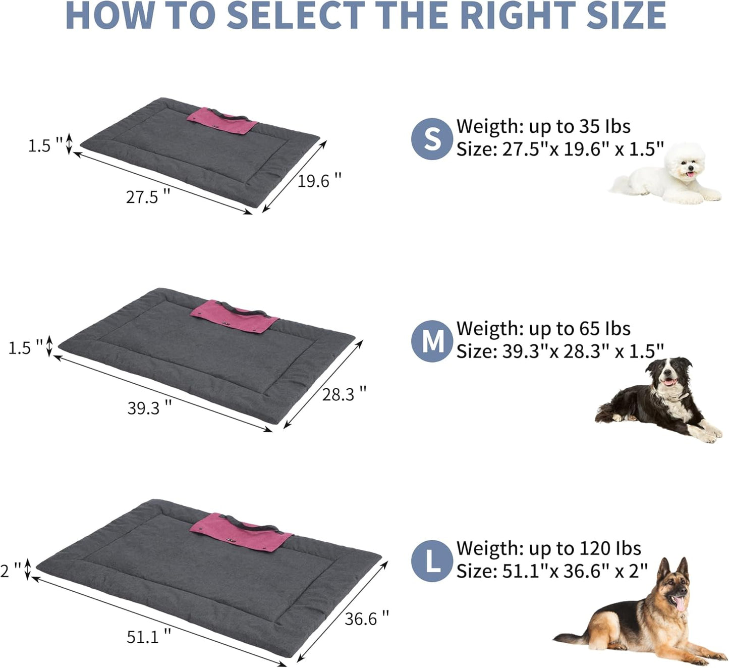 KHONSU PET Dog Travel Mat for Camping Portable Waterproof Lightweight & Outdoor Easy Clean Pad Foldable into Compact Carry Bag (Medium Sized up to 35 lbs)