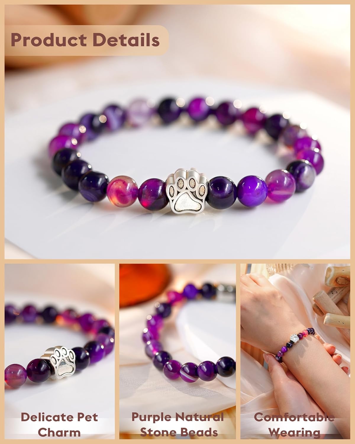 FYUKISS 𝗣𝗲𝘁 𝗠𝗲𝗺𝗼𝗿𝗶𝗮𝗹 𝗚𝗶𝗳𝘁𝘀 𝗳𝗼𝗿 𝗪𝗼𝗺𝗲𝗻/𝗠𝗲𝗻, Multiple Colors Available: Pink, Black, Mixed, Purple, Blue