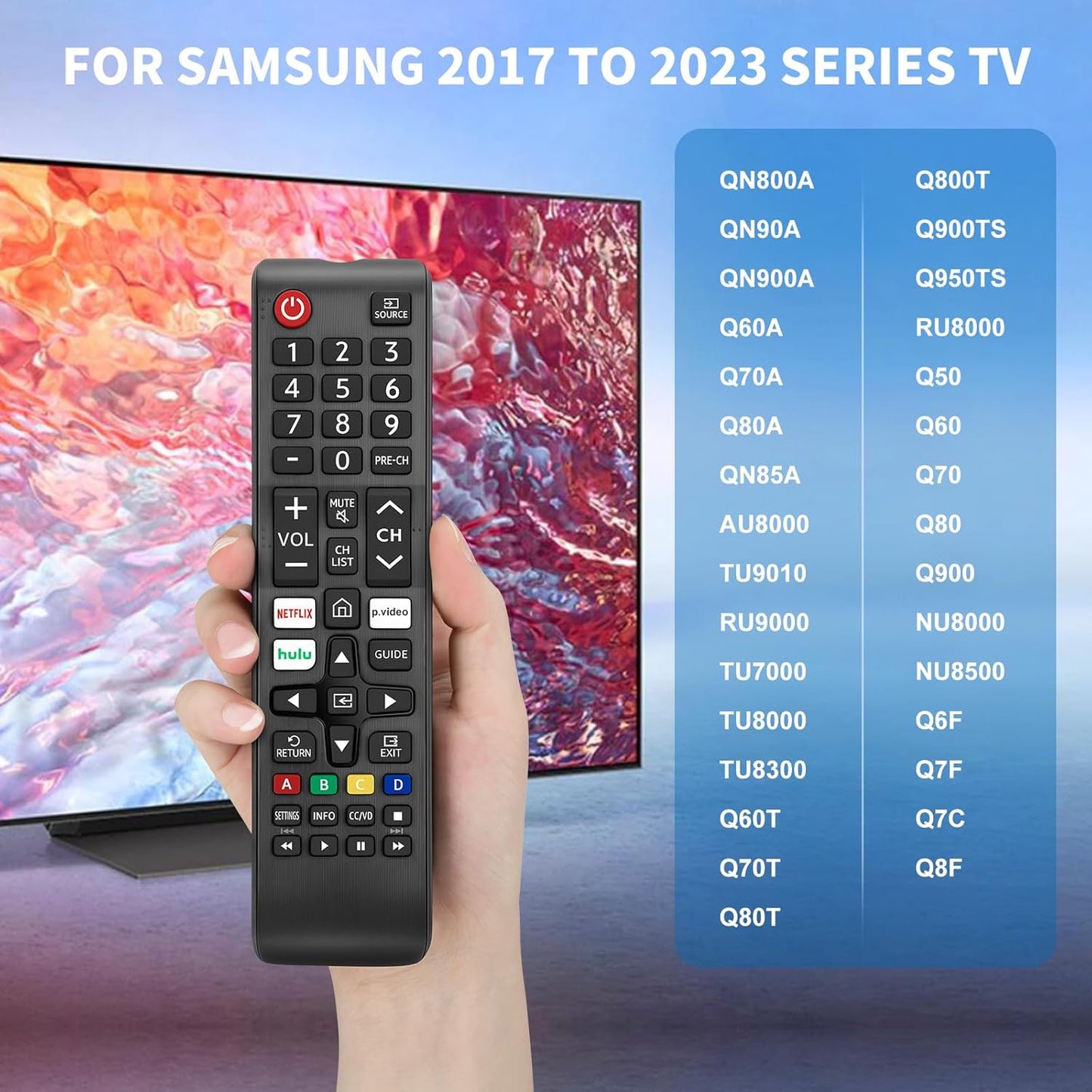 for Samsung-Smart -TV-Remote-Control-Replacement,Universal for All Samsung Frame Curved QLED TVs