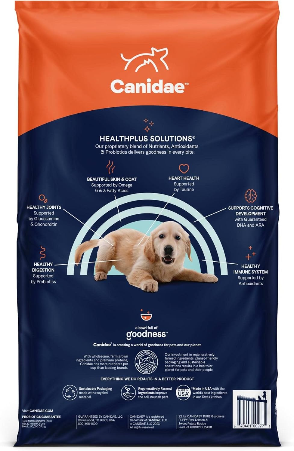 Canidae Pure Grain Free Dry Puppy Food, Real Salmon & Sweet Potato, 22 lbs.