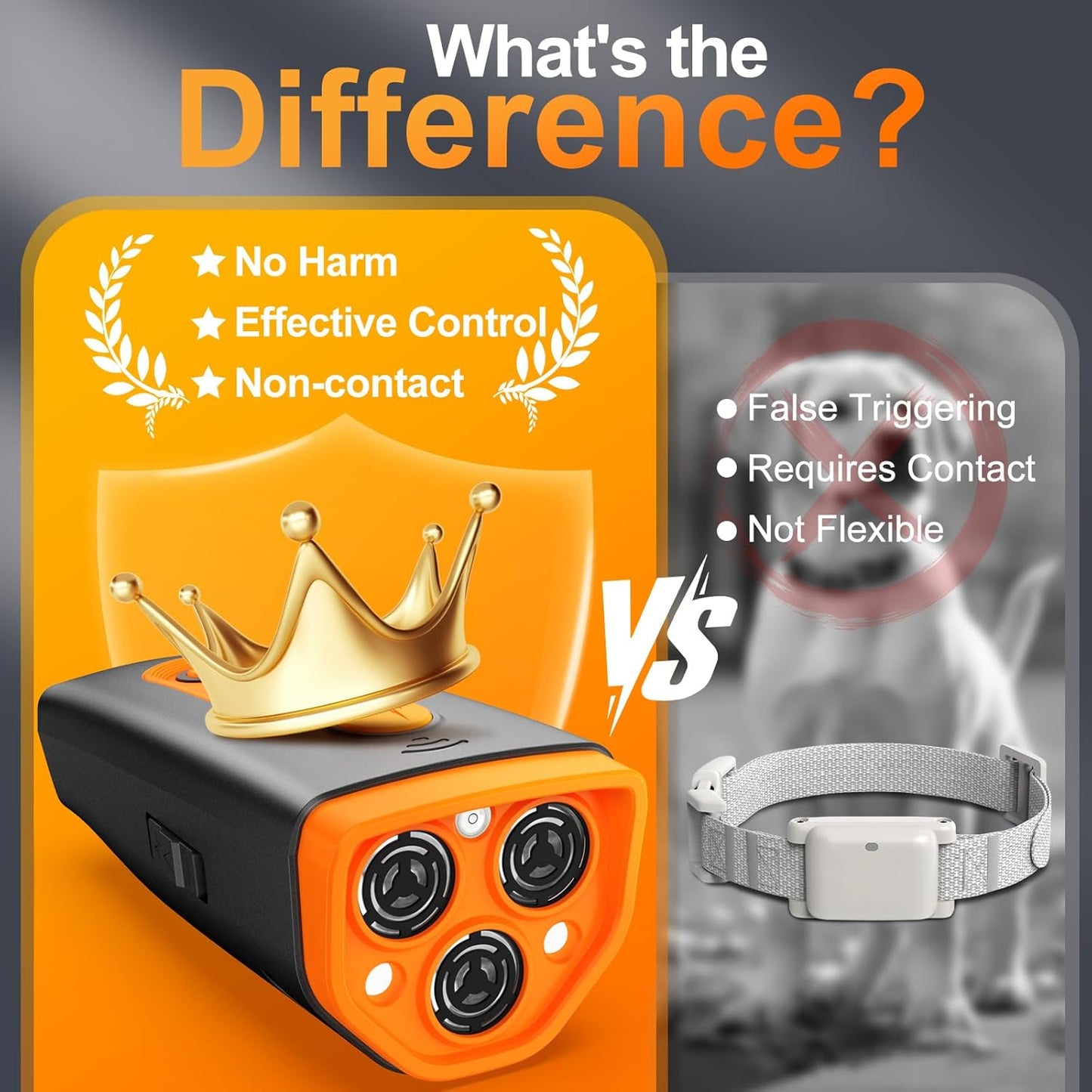 ELRINA Dog Bark Deterrent Devices, Bark Shield for Dogs, Variable Frequency Ultrasonic Anti Barking Device, Training Safe & Effective Pet Corrector to Stop Barking, Digging, Fight, Bad Behavior