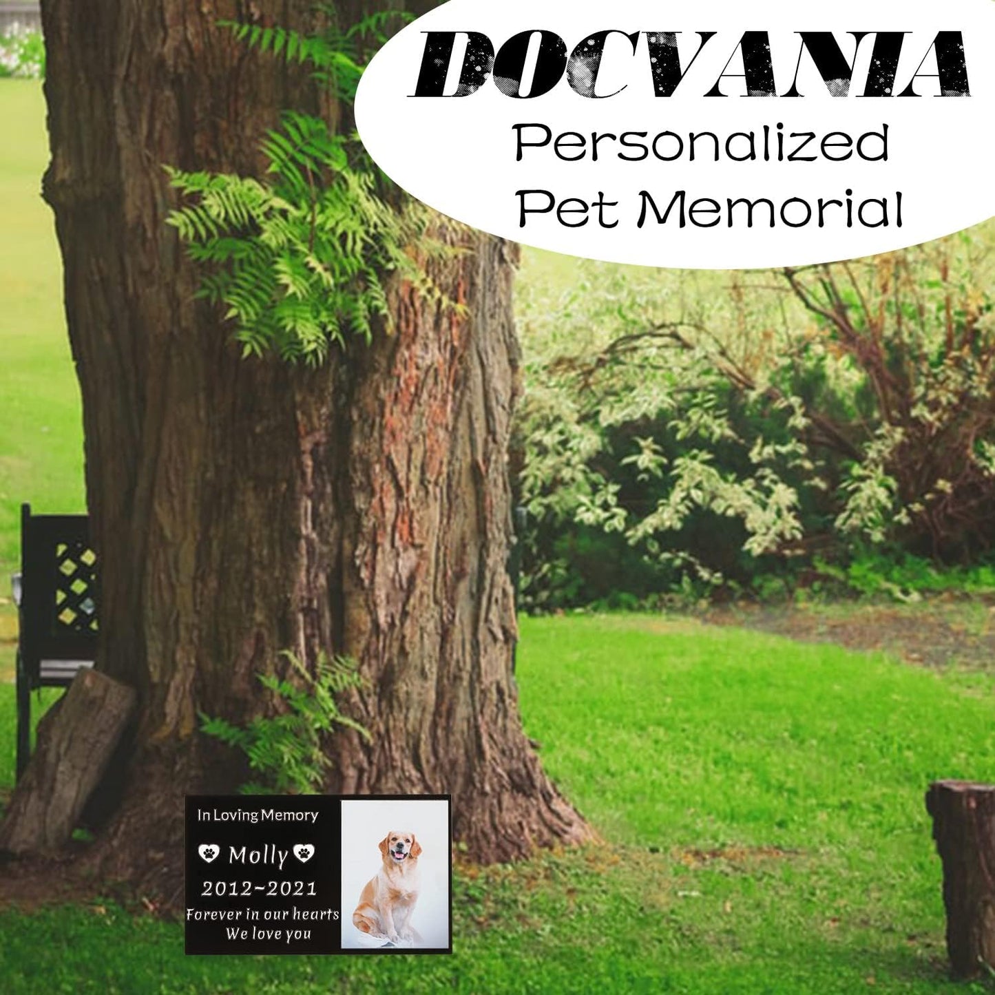 Pet Memorial Stone Cat Dog Pet Memorial Personalized Pet Grave Markers Customized Pet Grave Markers with Pet Name are a Sympathy Gift for The Loss of a Pet (Acrylic)