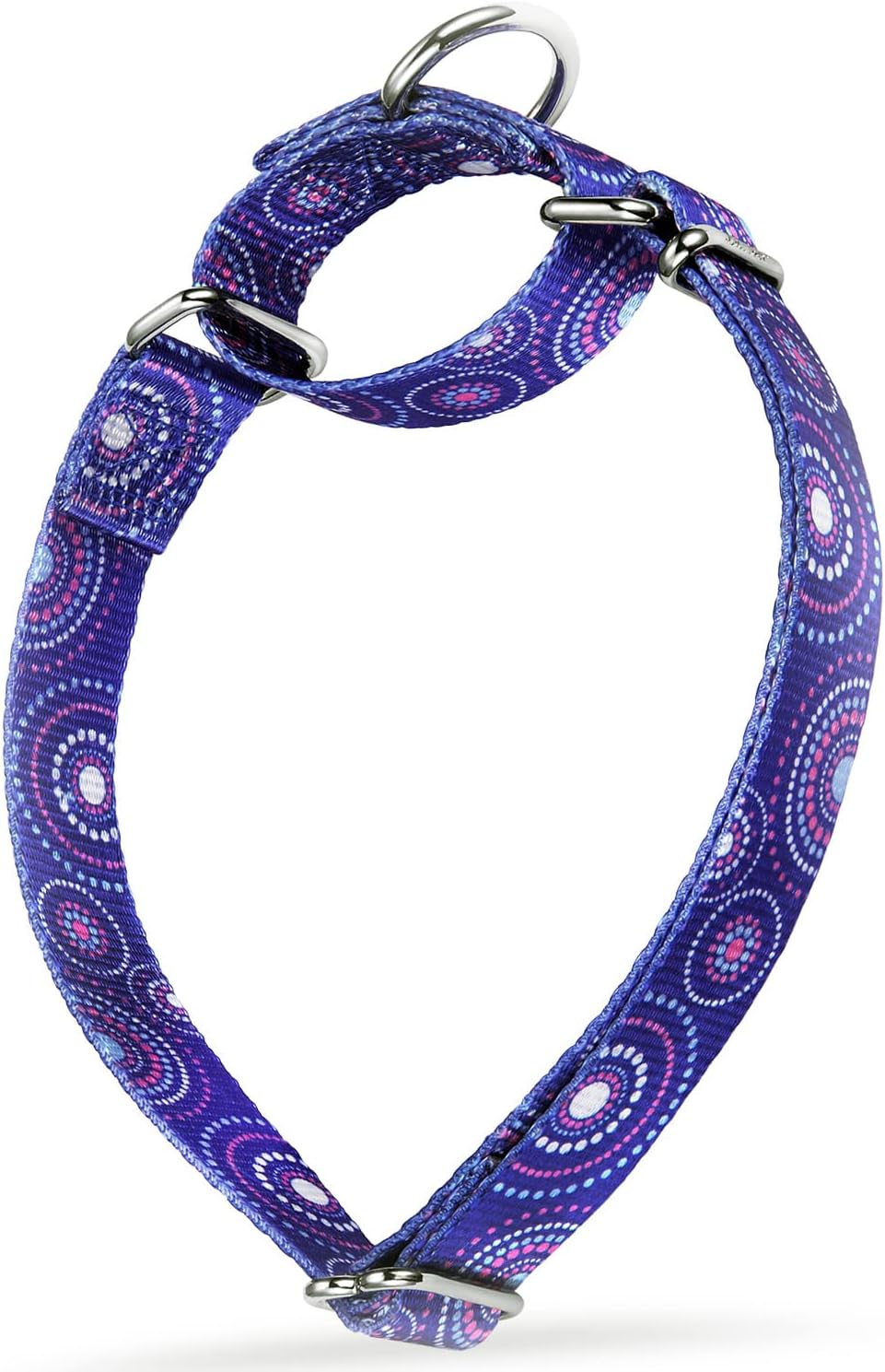 Martingale Collar Dog Collar No Pull Pet Collar Heavy Duty Dog Martingale Collars Silky Soft with Unique Pattern for Medium and Large Dogs (Small, 5/8 Inch Wide, Firework Dots -Royal Blue)
