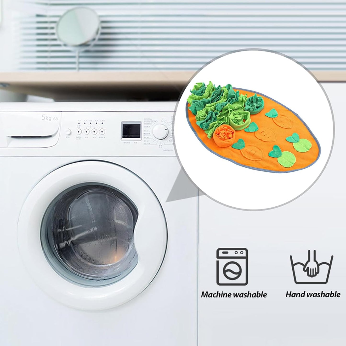 HERCOCCI 30" x 16" Large Rabbit Foraging Mat Toys with Fixing Handle, Washable Polar Fleece Feeding Mat Fun Game Interaction Treat Dispenser for Rabbit Bunny Guinea Pigs Chinchillas Ferrets