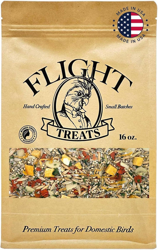 Flight Treats Handcrafted, Nutrient-Rich, and Irresistibly Delicious - 16 oz of Quality Food for Your Feathered Companions
