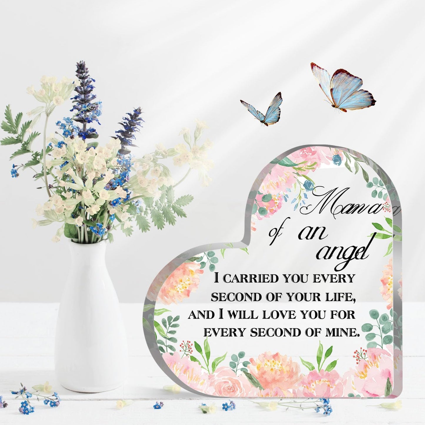 Miscarriage Gifts for Mothers Mom Bereavement Remembrance Miscarriage Acrylic Keepsake for Loss of Infant Baby Pregnancy Loss Gifts Grief Sympathy Memorial Table Decorations