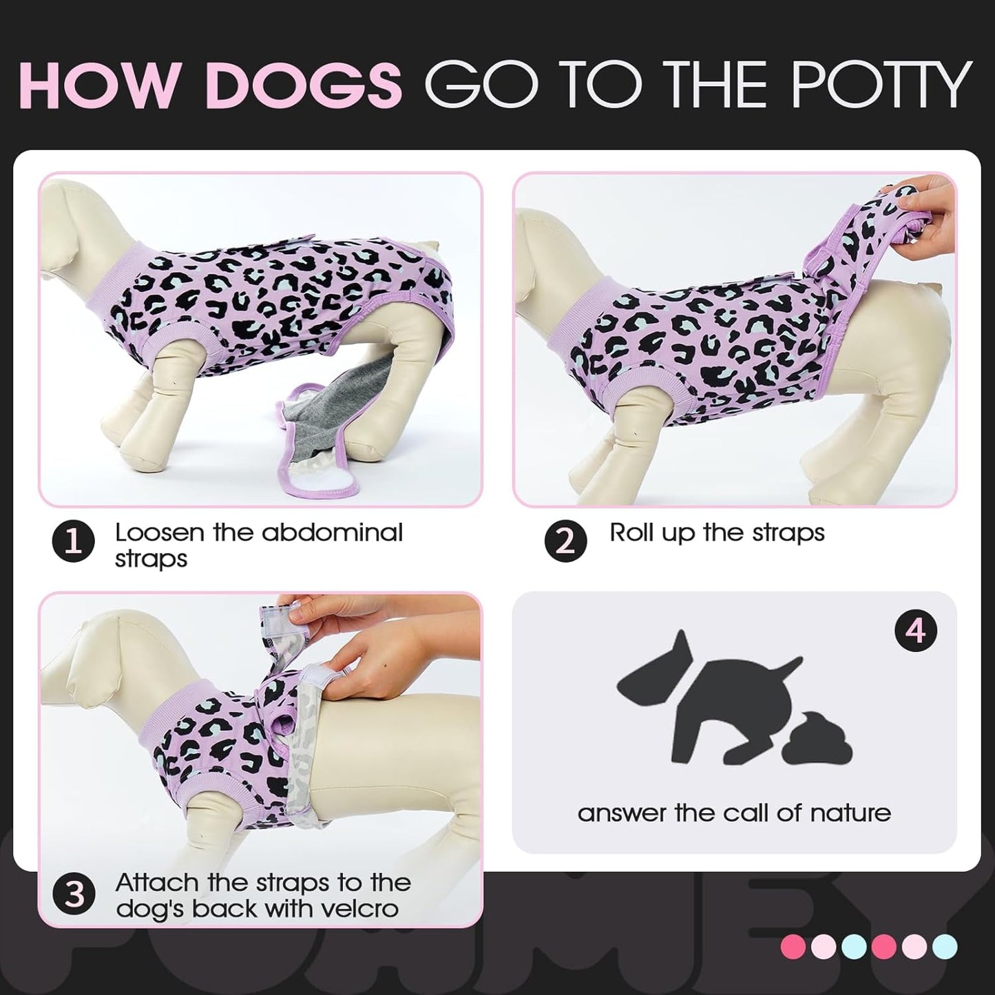 FUAMEY Recovery Suit for Dogs After Surgery,Soft Breathable Dog Bodysuit E-Collar & Cone Alternative Surgical Suit,Male Female Dog Neuter Spay Suits Anti Licking Wounds Onesie Purple Leopard M