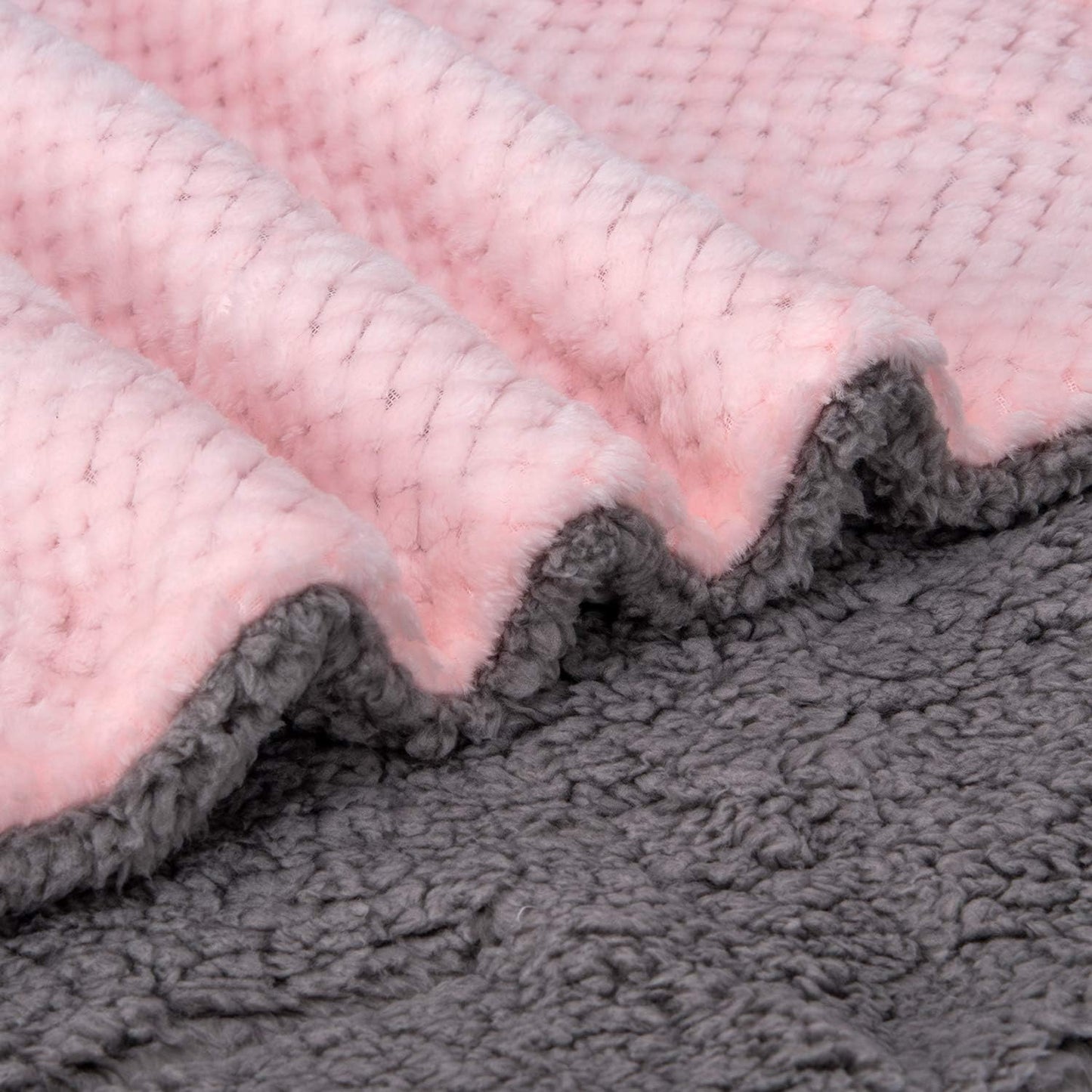 Fuzzy Dog Blanket or Cat Blanket or Pet Blanket, Warm and Soft, Plush Fleece Receiving Blankets for Dog Bed and Cat Bed, Couch, Sofa, Travel and Outdoor, Camping (Blanket (32" x 40"), DG-Baby Pink)
