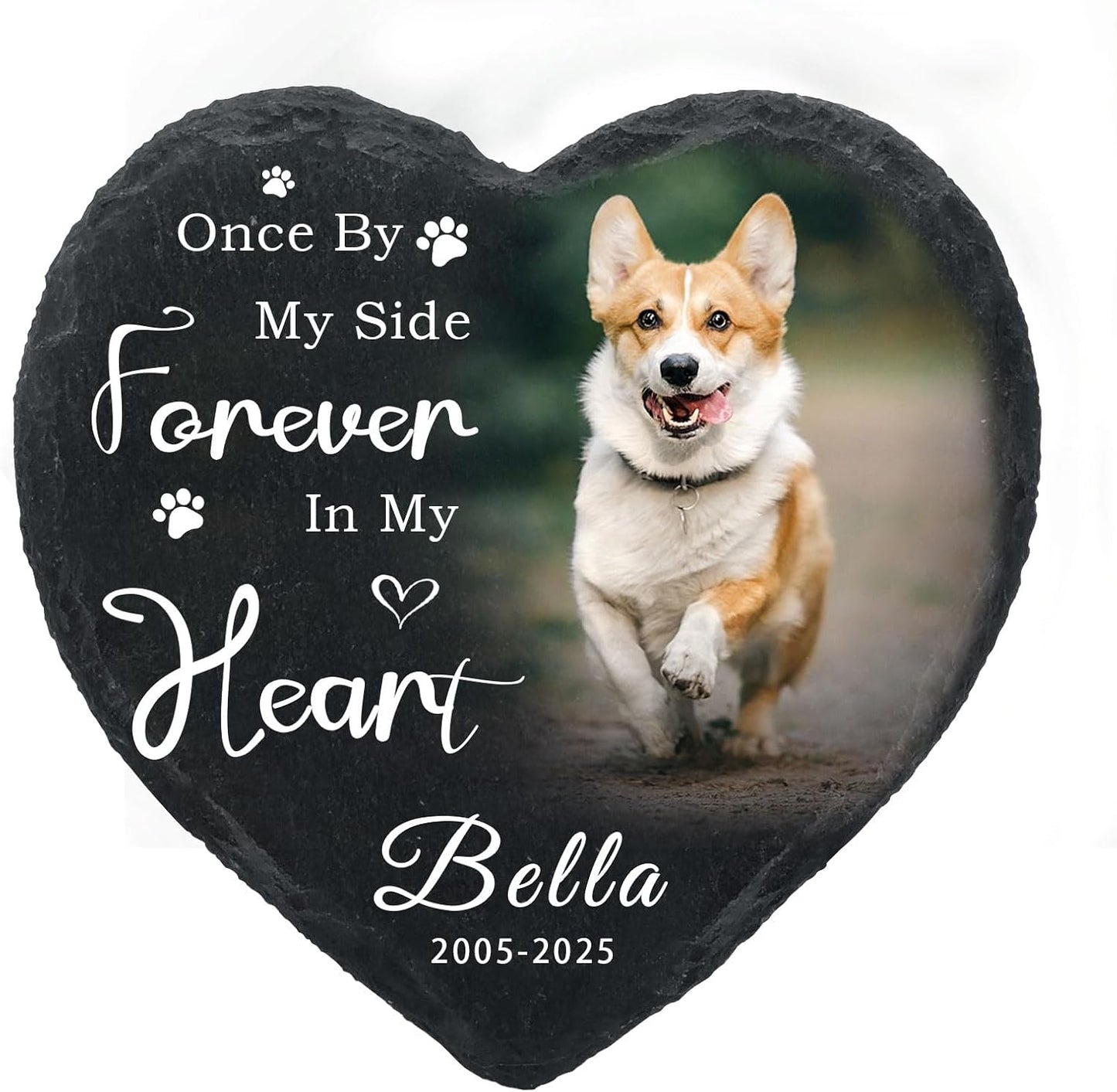Dog Memorial Gifts for Loss of Dog Cat,Personalized Pet Memorial Stone with Photo Name,Custom Pet Remembrance Gifts,Cat Memorial Sympathy Gift,Dog Passing Away Gifts,Memorial Plaques for Dogs