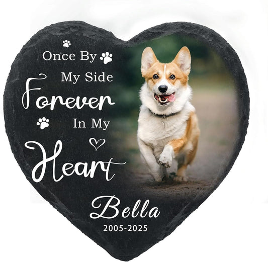 Dog Memorial Gifts for Loss of Dog Cat,Personalized Pet Memorial Stone with Photo Name,Custom Pet Remembrance Gifts,Cat Memorial Sympathy Gift,Dog Passing Away Gifts,Memorial Plaques for Dogs