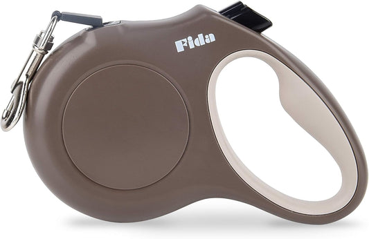 Fida Retractable Dog Leash, 16 ft Dog Walking Leash for Small and Medium Dogs up to 44lbs, 360° Tangle Free, Coffee/Brown