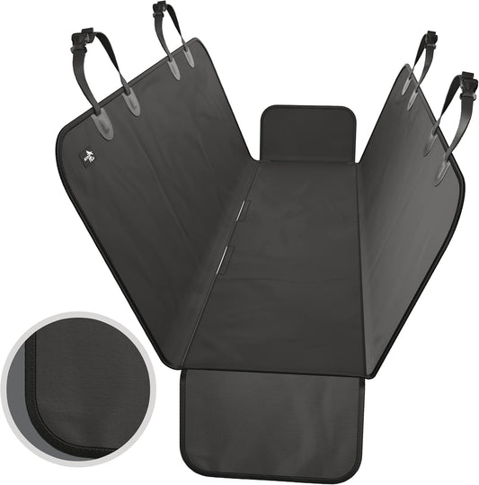 Active Pets Dog Car Seat Cover for Back Seat, Waterproof Pet Hammock Protector, Durable Nonslip Seat Protection SUV Truck, Standard 53"x56", Black