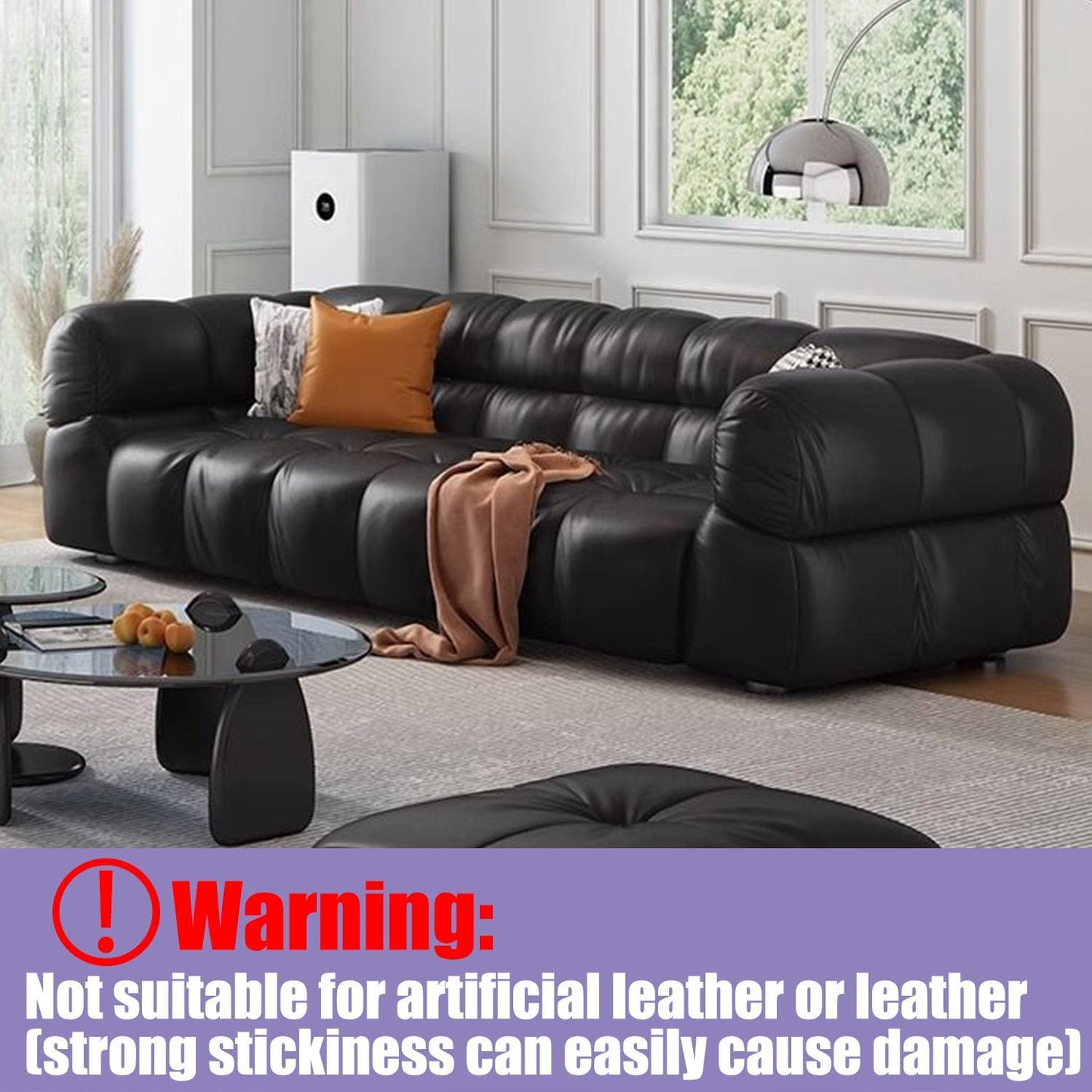 Chuangseed 6" x 20Yds Transparent Cat Scratch Deterrent Tape - Double Sided, Furniture Protector for Couch, Carpet, Doors