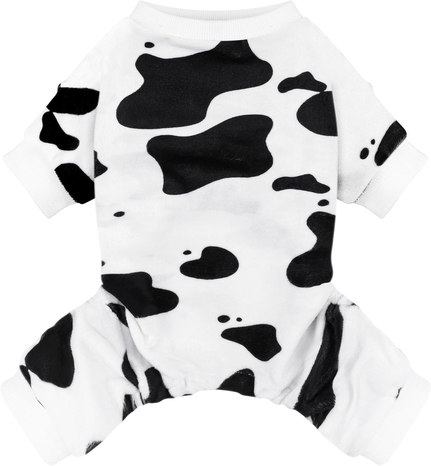 Adorable Cow Print Dog Pajamas – Lightweight, Cozy Four-Legged Outfit for Small to Large Dogs and Cats, Soft and Snuggly Pet Wear for Everyday Comfort and Cuteness.XS