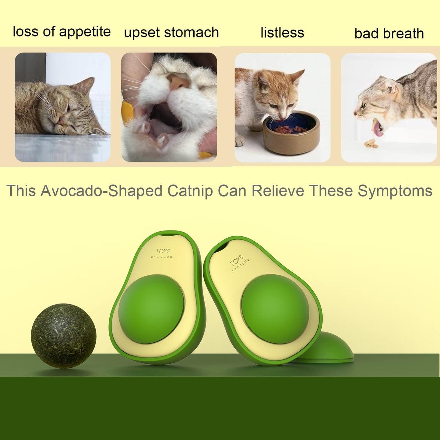 Catnip Ball Toy Wall Treats, 3 Pack Silvervine Toys for Indoor Cats, Teeth Grinding Chew Cleaning Roller Exerciser Interactive