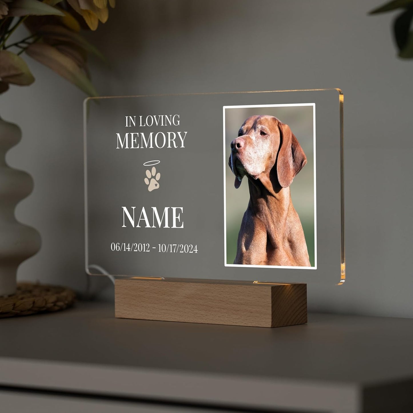 in Memory of Dog/Losing my Best Friend Dog - Loss of Dog Sympathy Gift/Dog Memorial Gifts - Pet Memorial Gifts - Dog Memorials & Funerary Personalized Acrylic Plaque loss of pet gifts