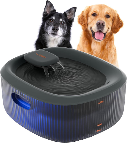 WOPET Dog Water Fountain for Large Dogs, 6L/205oz/1.7Gal Automatic Dog and Cat Water Fountain, Pet Water Dispenser with 5 Filters, Ultra-Quiet Pump, Great for Large Dogs Cats and Multi-Pet Home