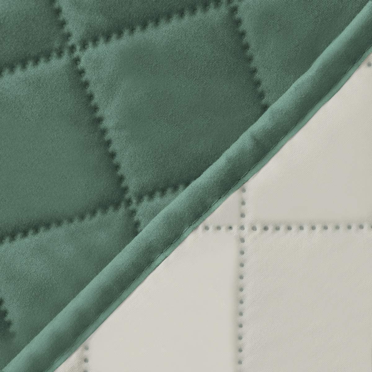 Easy-Going Reversible Oversized Couch Cover for 3 Cushion Couch Sofa Cover for Dogs Water Resistant Furniture Protector Cover with Foam Sticks for Pet Cat (Oversized Sofa, Cyan/Ivory)