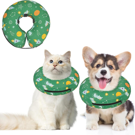 Inflatable Dog Cone Collar for After Surgery, Dog Donut Collar After Surgery, Soft Pet Cone for Small Medium Large Dogs to Stop Licking