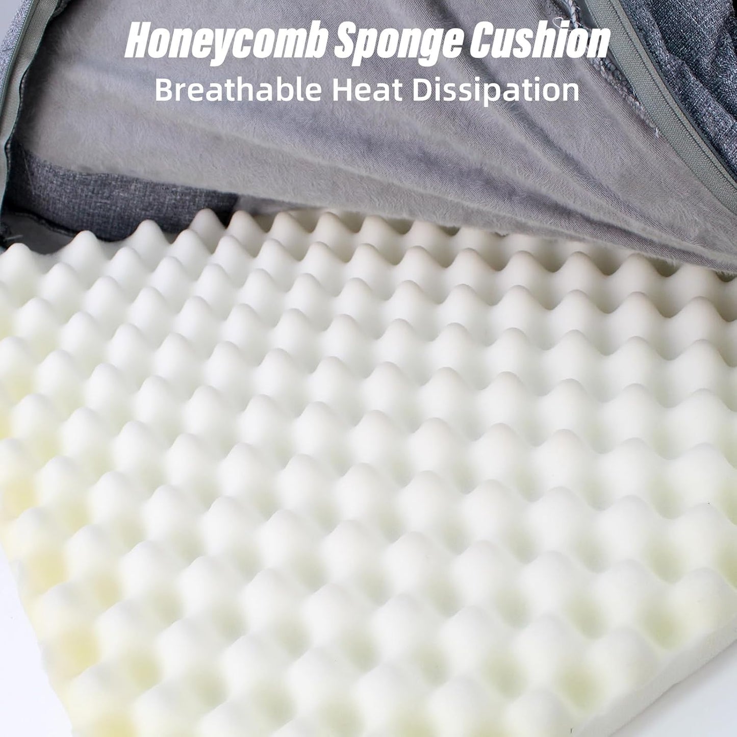 Orthopedic Egg-Shaped Sponge Dog Bed Medium Size Dog with Sides, Removable Cover and Non-Slip Bottom (Grey, 28 * 23 * 6)