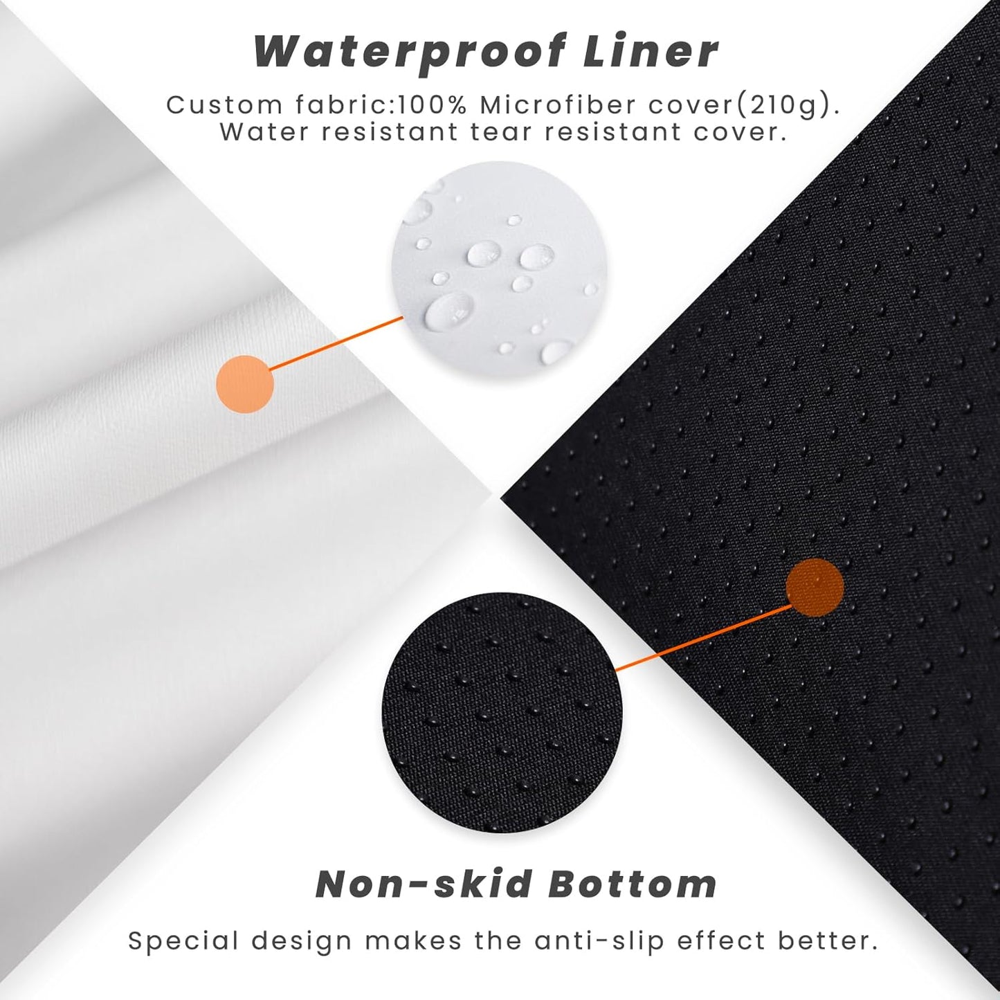 Laifug Orthopedic Memory Foam Extra Large Dog Bed with Pillow and Durable Water Proof Liner & Removable Washable Cover & Smart Design (Large (46"x28"x8"), Black and White Plaid)