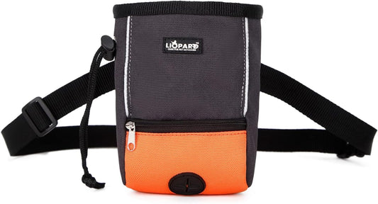 LIOPARD Treat Training Pouch for Dogs, Pet Treat Pouch, Dog Treat Pouches, Dog Treat Bag, Dog Training Treat Bag, Slanted Opening, Ideal for Dog Walking & Training (Orange)