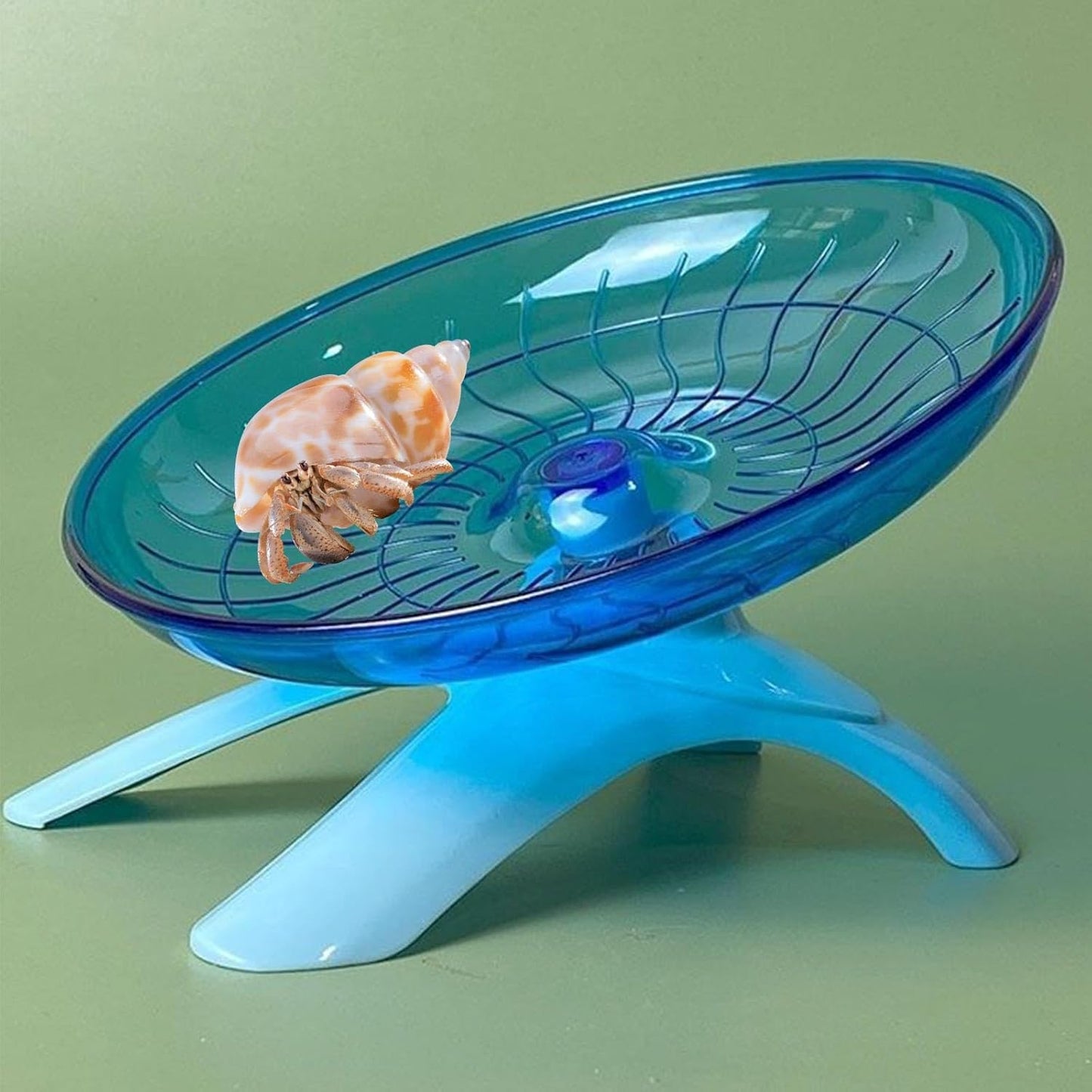 Oooct Hermit Crab Wheel Toy, Small Animals Cage Accessory, Suitable for Hermit Crab, Hamster, Rat