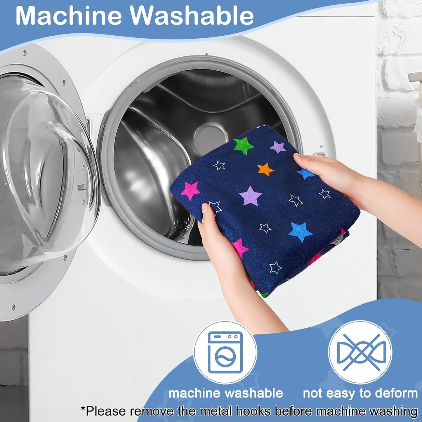 Bienbee 2 Pcs Ferret Rat Hammock Set for Cage Washable Guinea Pig Hideout Bed Soft Small Animal Hammock Tunnel Toys Ferret Cage Accessories for Hedgehog Sugar Glider Squirrel Hamster, Blue Stars